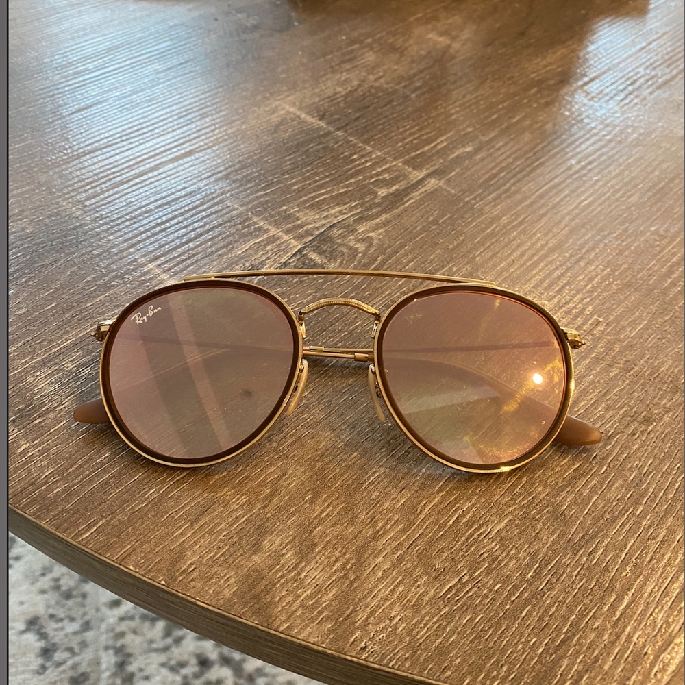 Ray Ban AUTHENTIC ROUND DOUBLE BRIDGE - Copper Gradient Flash color - Picture 2 of 7
